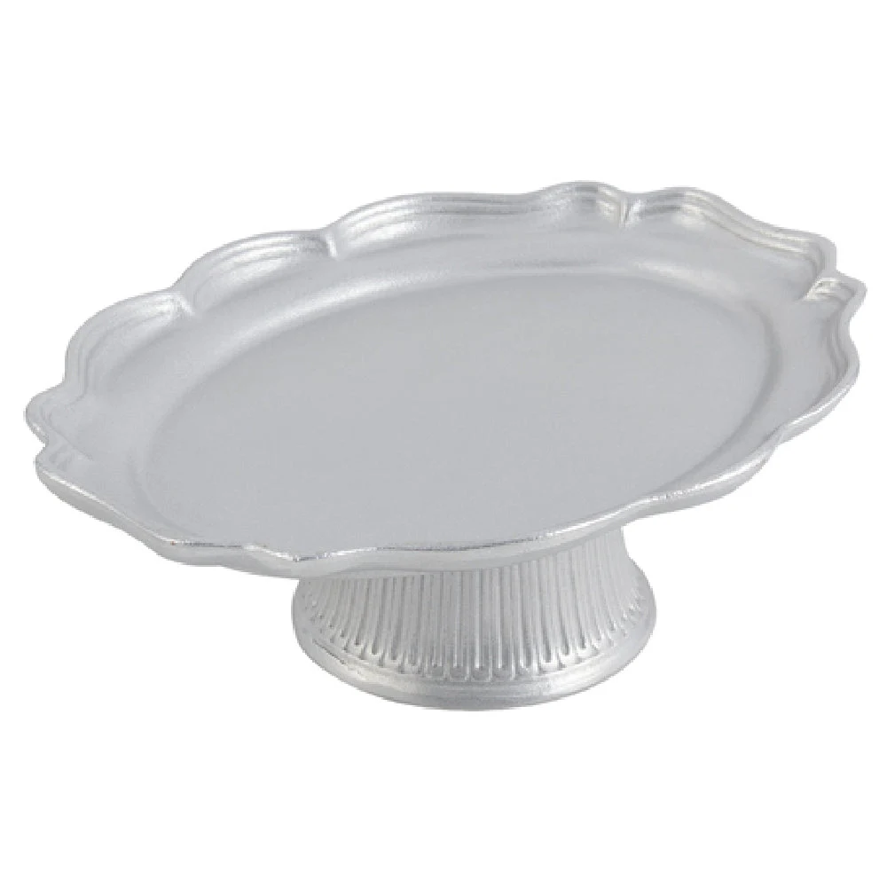 Bon Chef 20249059 10 Inch Aluminum Queen Anne Platter with Pewter-Glo Finish
