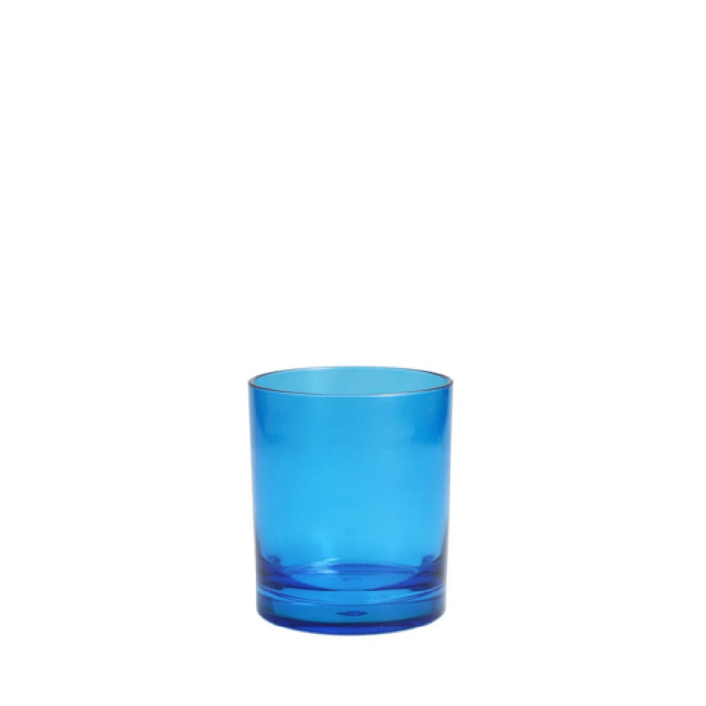 Fortessa DV.PS.HHA601BL 12 Oz Glass Water Tumbler Blue - Outside On The Rocks