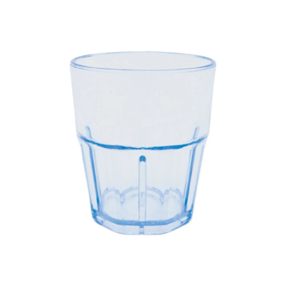 CAC China TMLH-9 9 Oz Stackable Dishwasher Safe Plastic Tumbler Blue