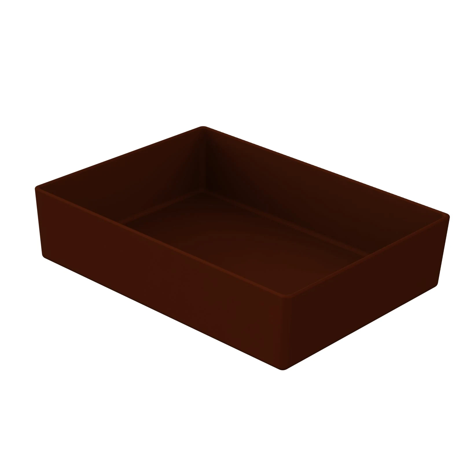 Tablecraft CW4038BR 6 Quart Bowl Rectangular Cold Holding Aluminum Brown