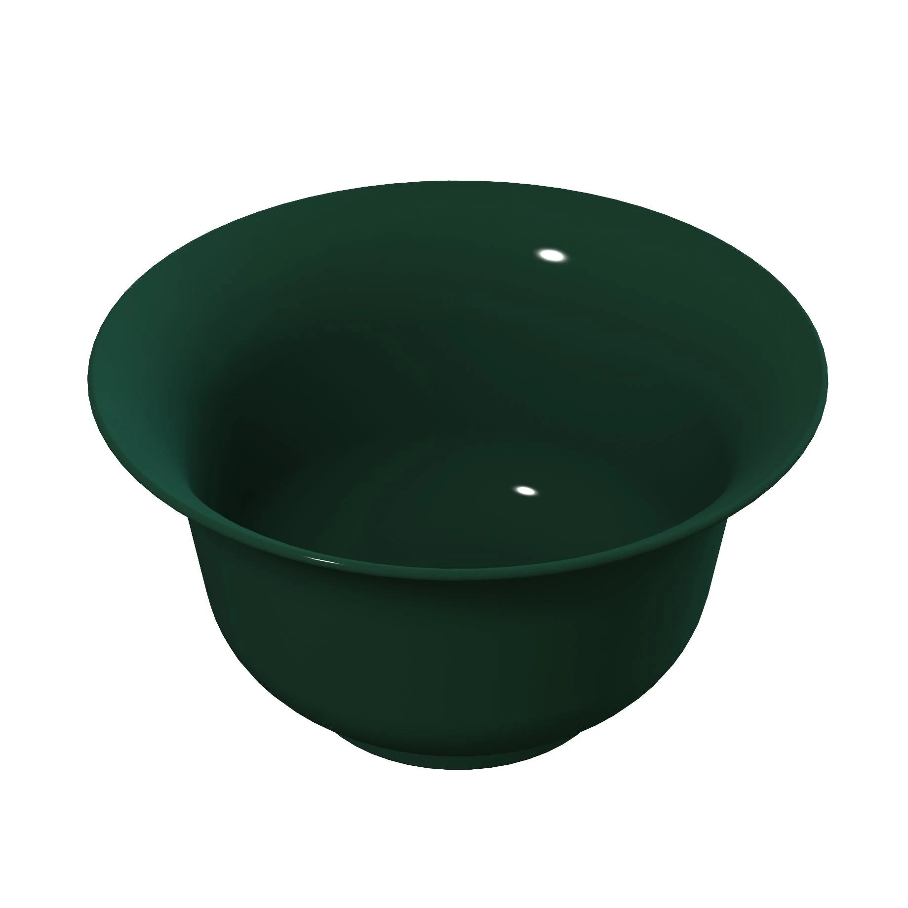 Tablecraft CW3140HGN 5-3/8 Quart Cold Holding Round Salad Bowl Aluminum Hunter Green Finish