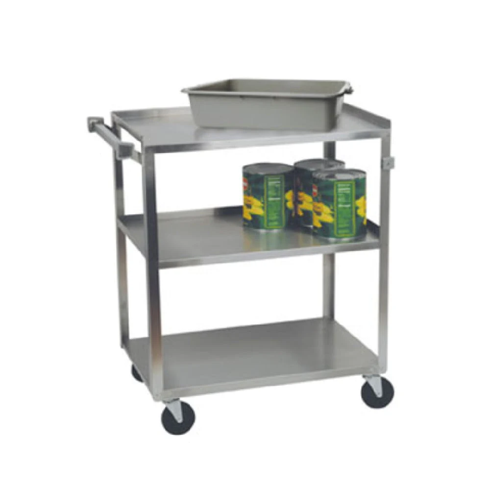 1880 Hospitality 90444 39 Inch Utility Cart 3 Shelves 500 lb Capacity Stainless Steel with Open Base