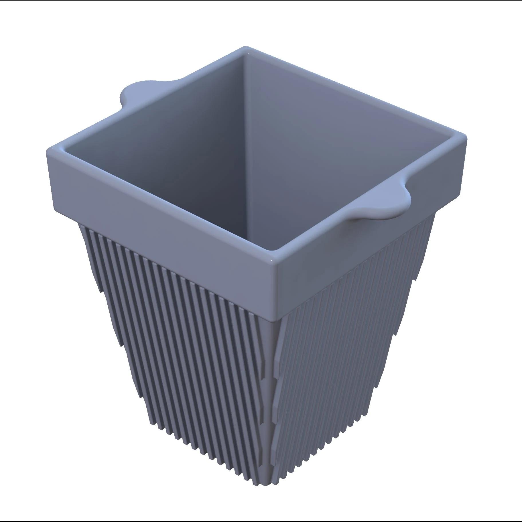 Tablecraft CW1470PB 6 Inch Square 2 Quart Condiment Bowl Cold Holding Aluminum Pigeon Blue