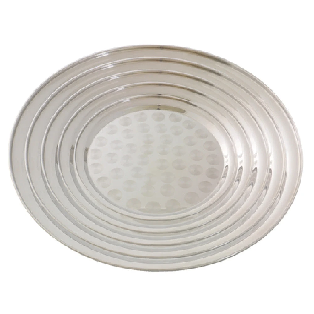 Thunder Group SLCT318 18 Inch Round Serving Tray Stainless Steel with Corrosion Resistance