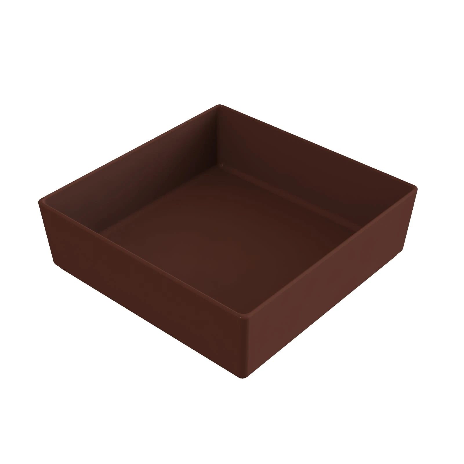 Tablecraft CW4004BR 4 Qt Bowl Cold Holding Square Cast Aluminum Brown Finish