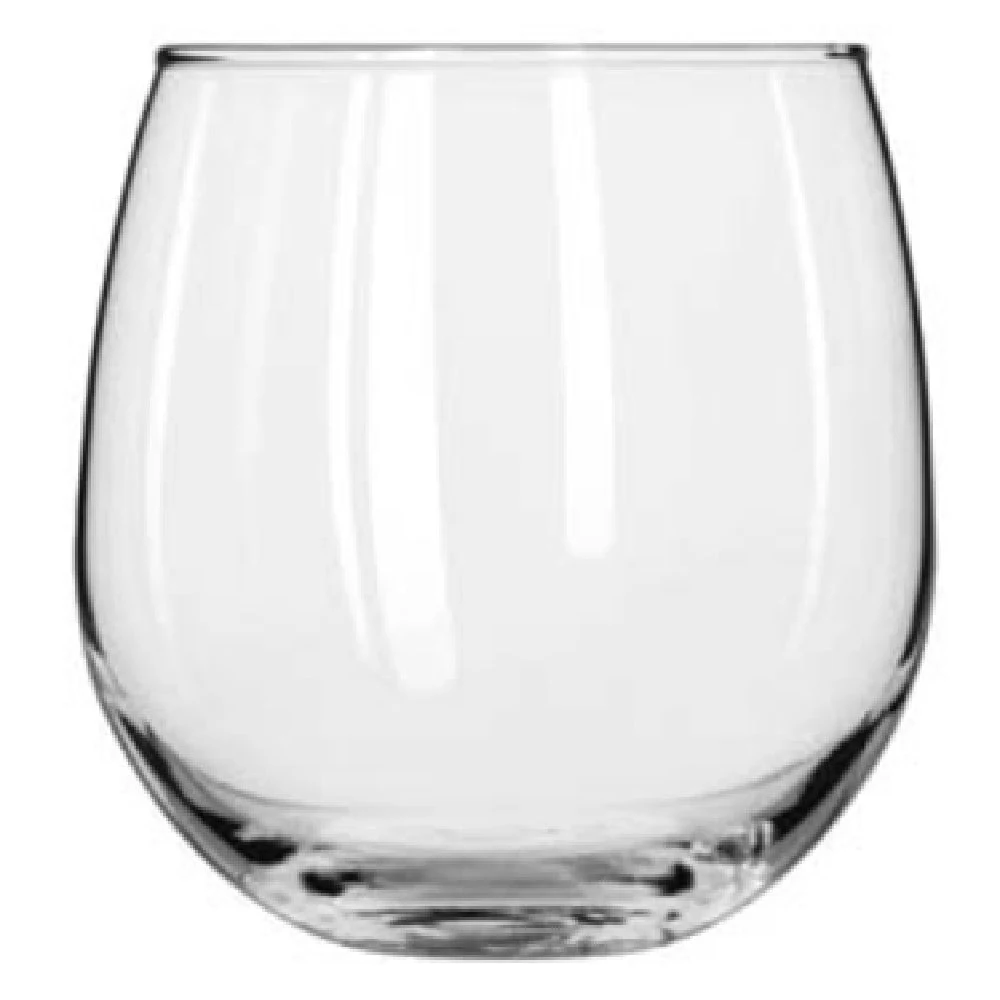 Libbey 222 16-3/4 Oz Red Wine Glass Safedge Rim Guarantee Stemless 12 Packs