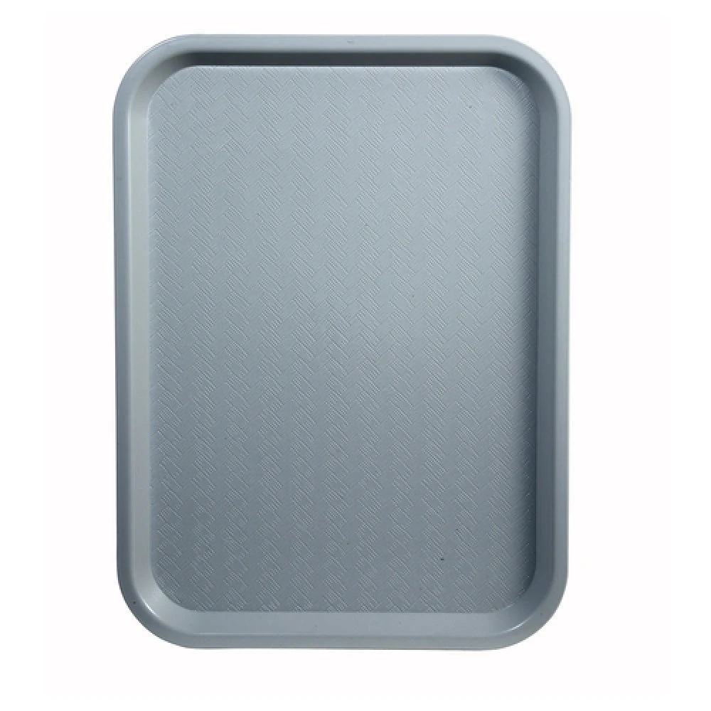 Winco FFT-1014E 14 Inch Gray Polypropylene Fast Food Tray BPA Free