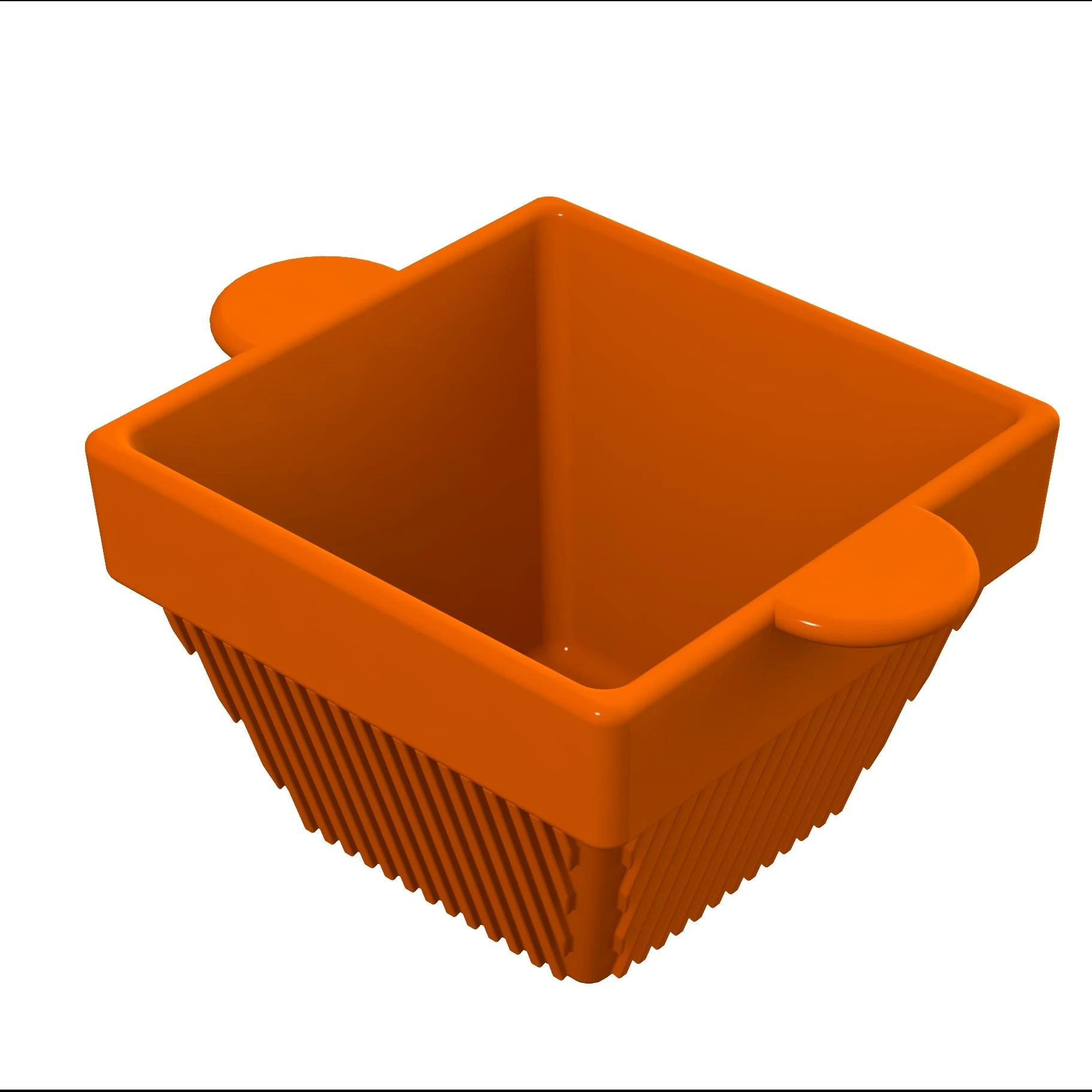 Tablecraft CW1460X 1-1/2 Qt. Cold Holding Condiment Bowl Square Aluminum Orange