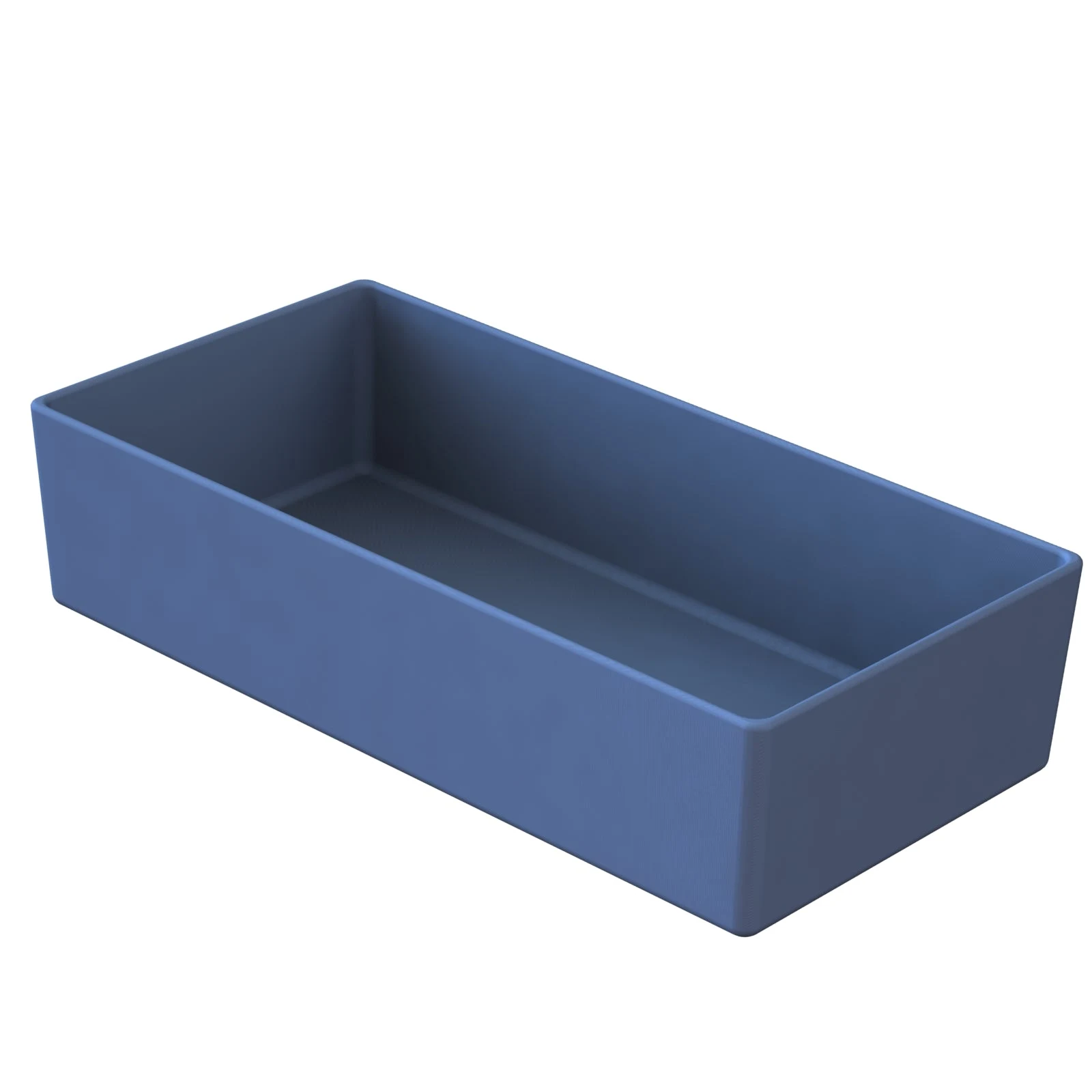 Tablecraft CW4022PB 1-3/4 Quart Bowl Rectangular Cold Holding Durable Aluminum Pigeon Blue Finish