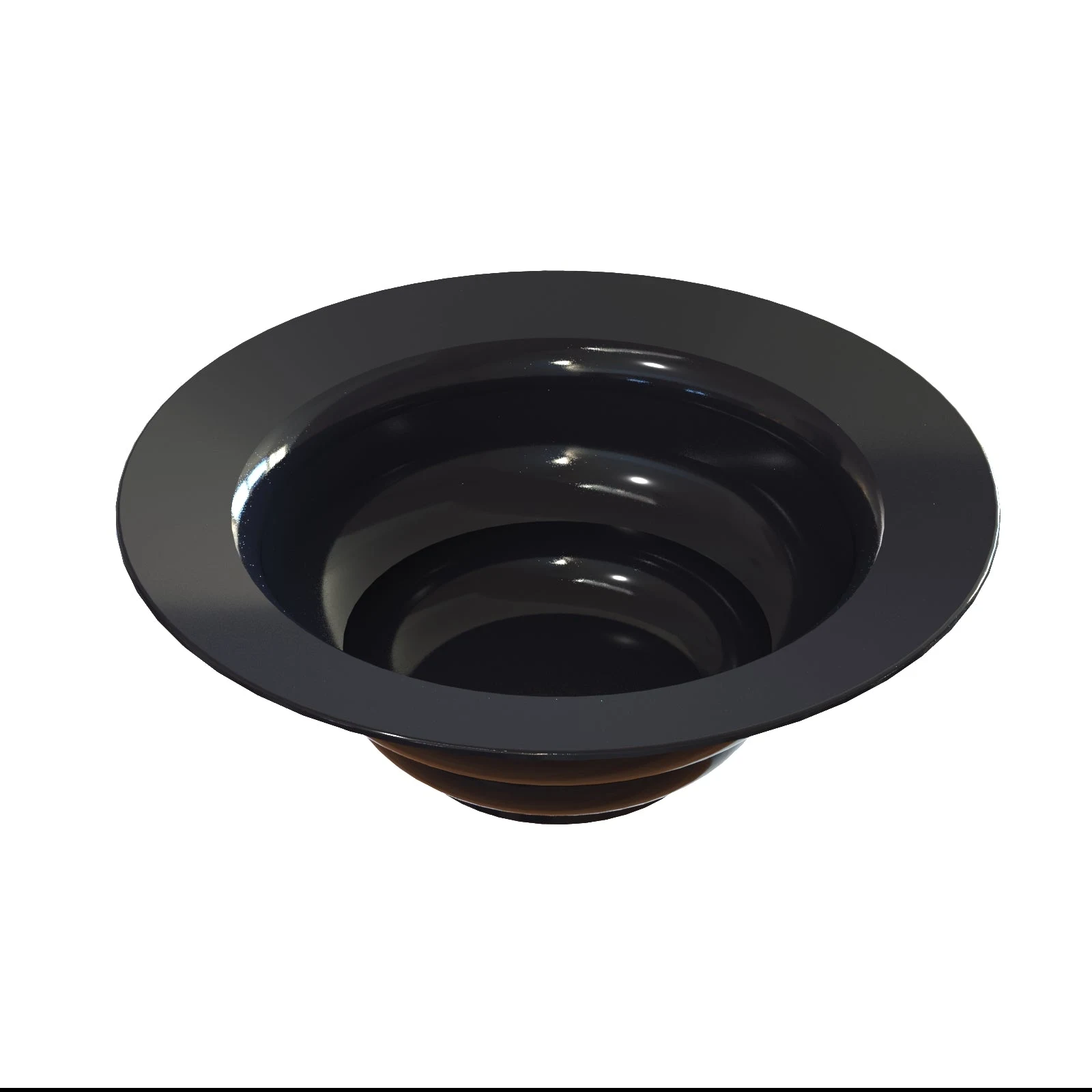 Tablecraft CW3100BK 7-1/2 Qt Cold Holding Round Salad Bowl Aluminum Black Finish