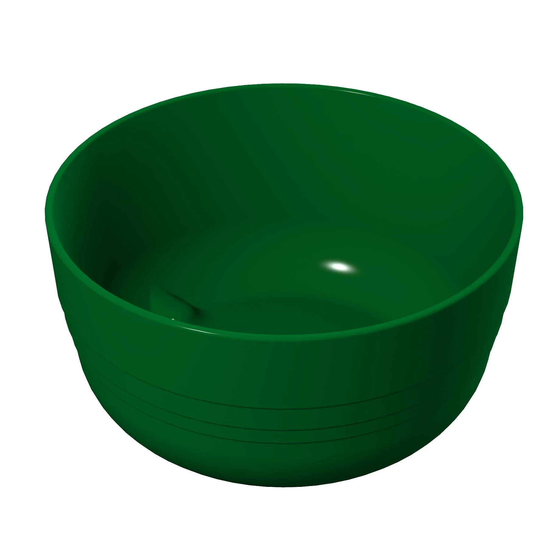 Tablecraft CW3170GN 3-1/2 Quart Round Cold Holding Bowl Aluminum Green Finish