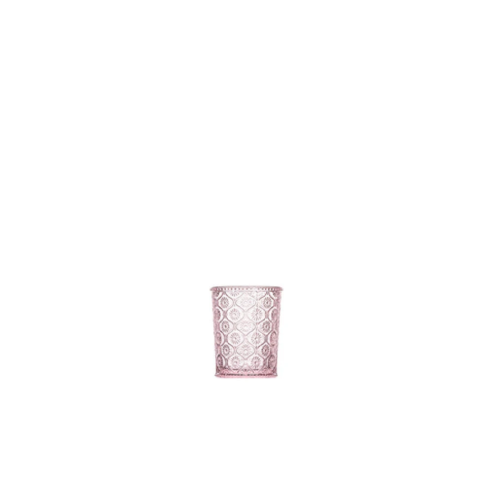 Hospitality Brands FG344010-016 9 Oz Pink Old Fashioned Glass Premium Glass