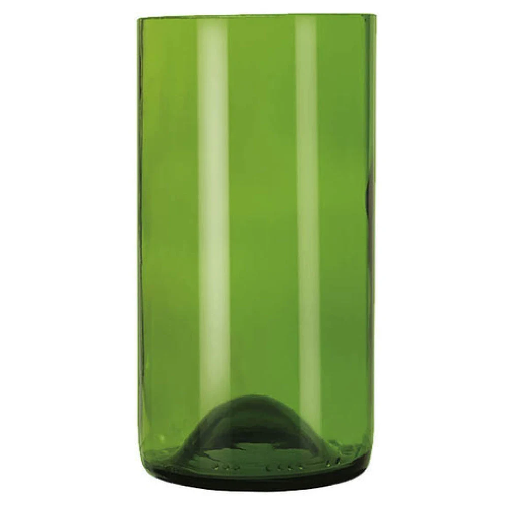 Libbey 97284 16 Oz. Green Tumbler Repurposed Wine Bottle Glass
