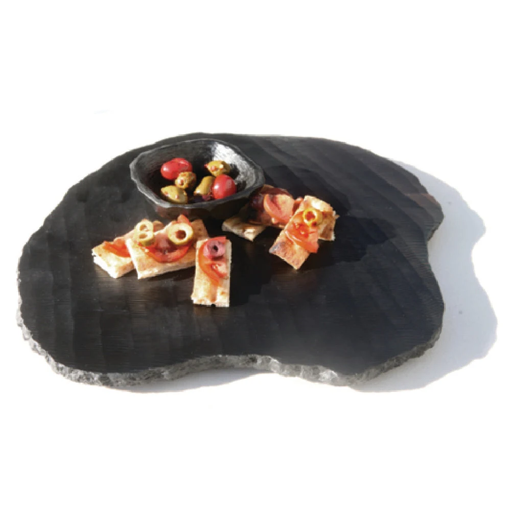 Steelite KMK2170ES 18 Inch Jagged Edge Serving Tray Resin Black
