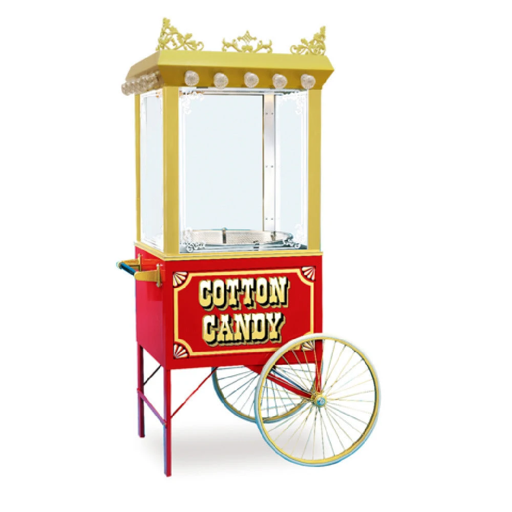 Gold Medal 3119 33 Inch Antique Cotton Candy Machine with Etched Glass