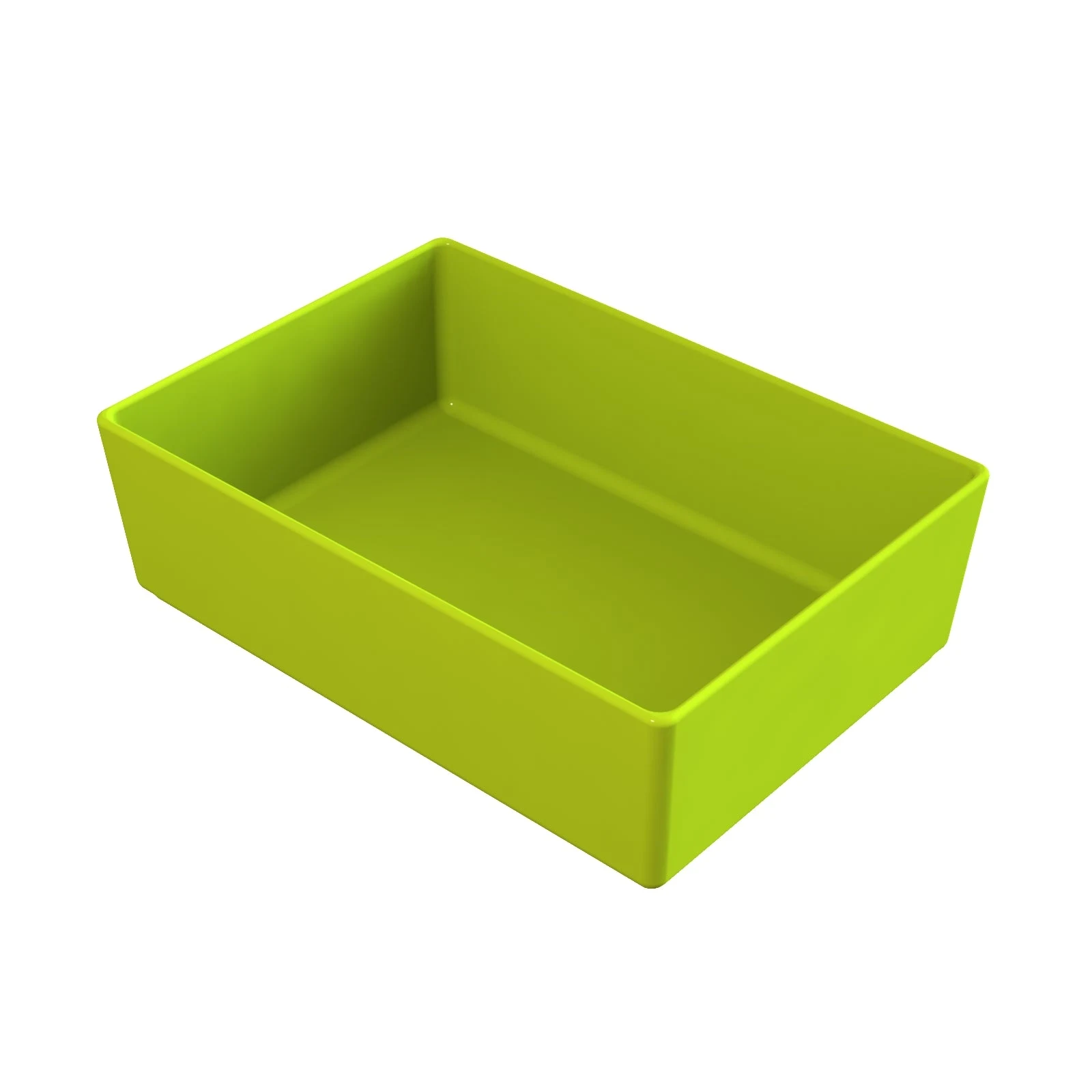 Tablecraft CW4002LG 3 Qt Bowl Rectangular Cold Holding Aluminum Lime Green