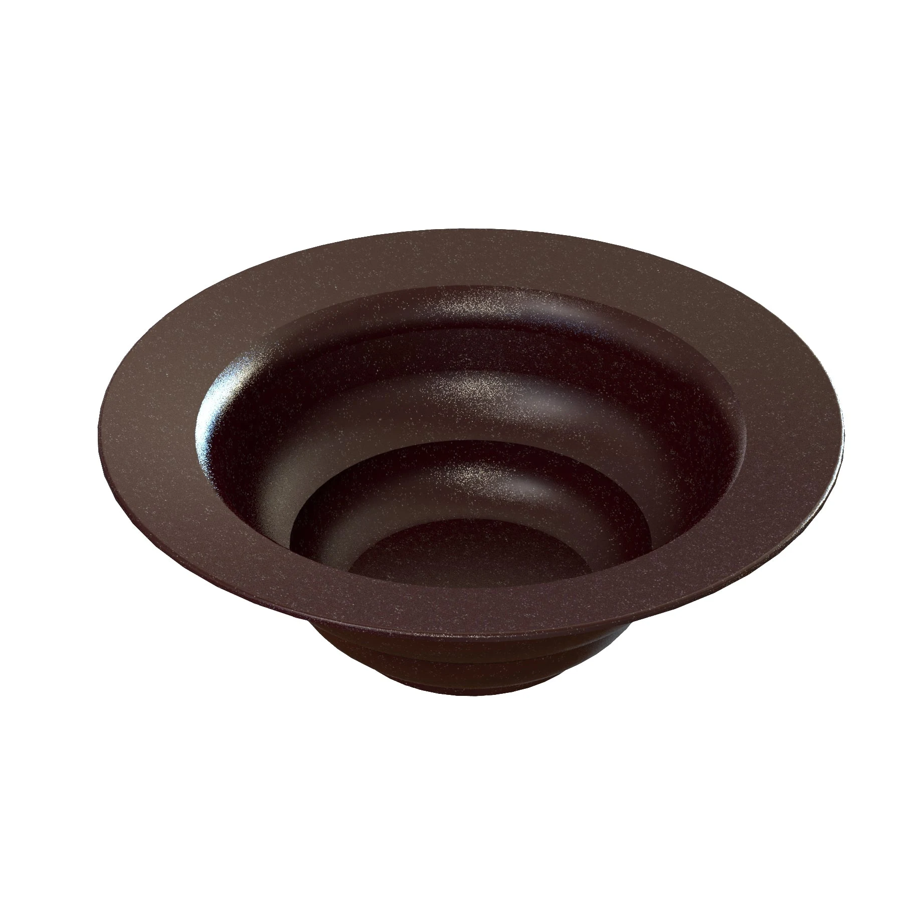 Tablecraft CW3100MRS 7-1/2 Quart Metal Salad Bowl Round Cold Holding Maroon Speckle