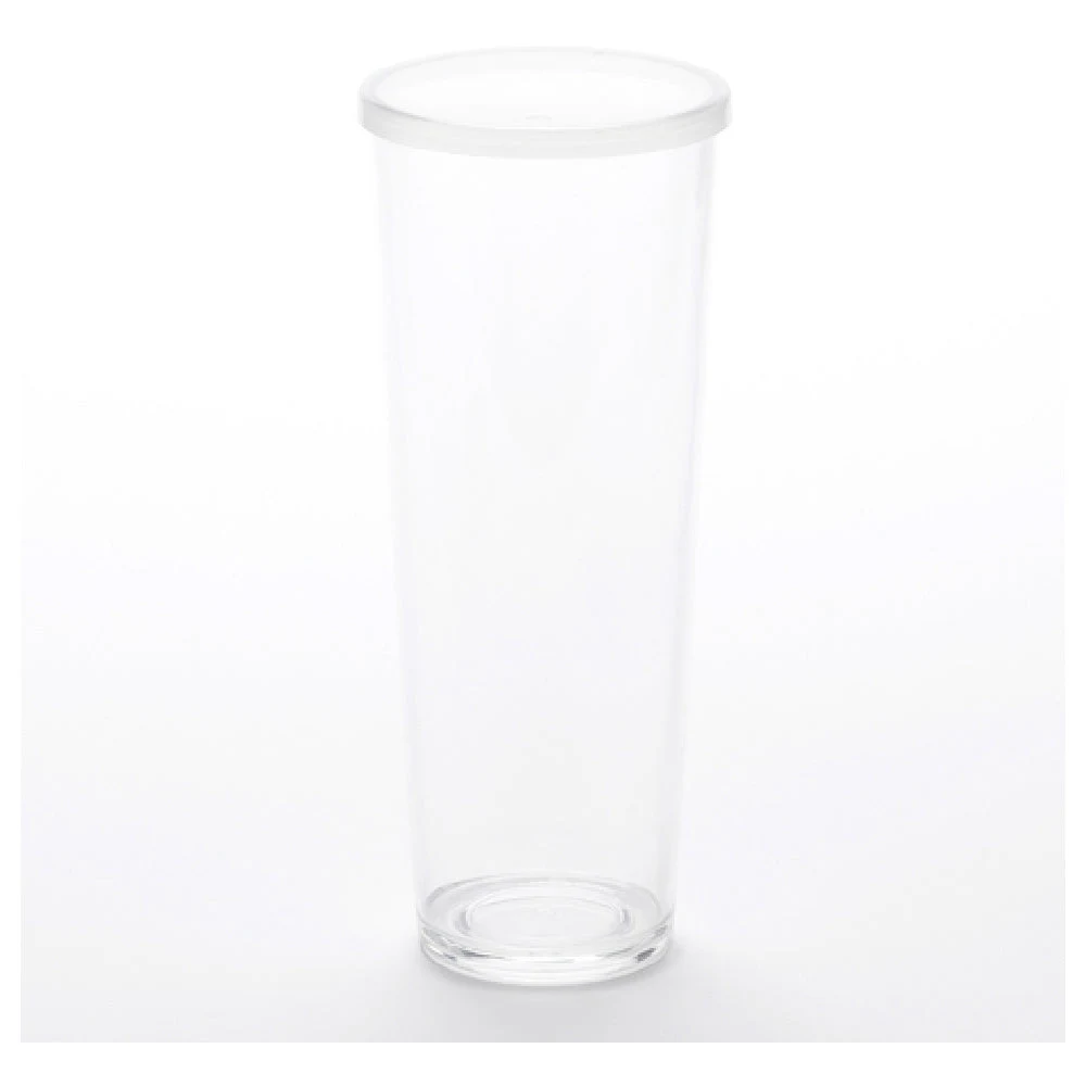 American Metalcraft PTL24 24 Oz Clear Polystyrene Takeout Tumbler with Lid