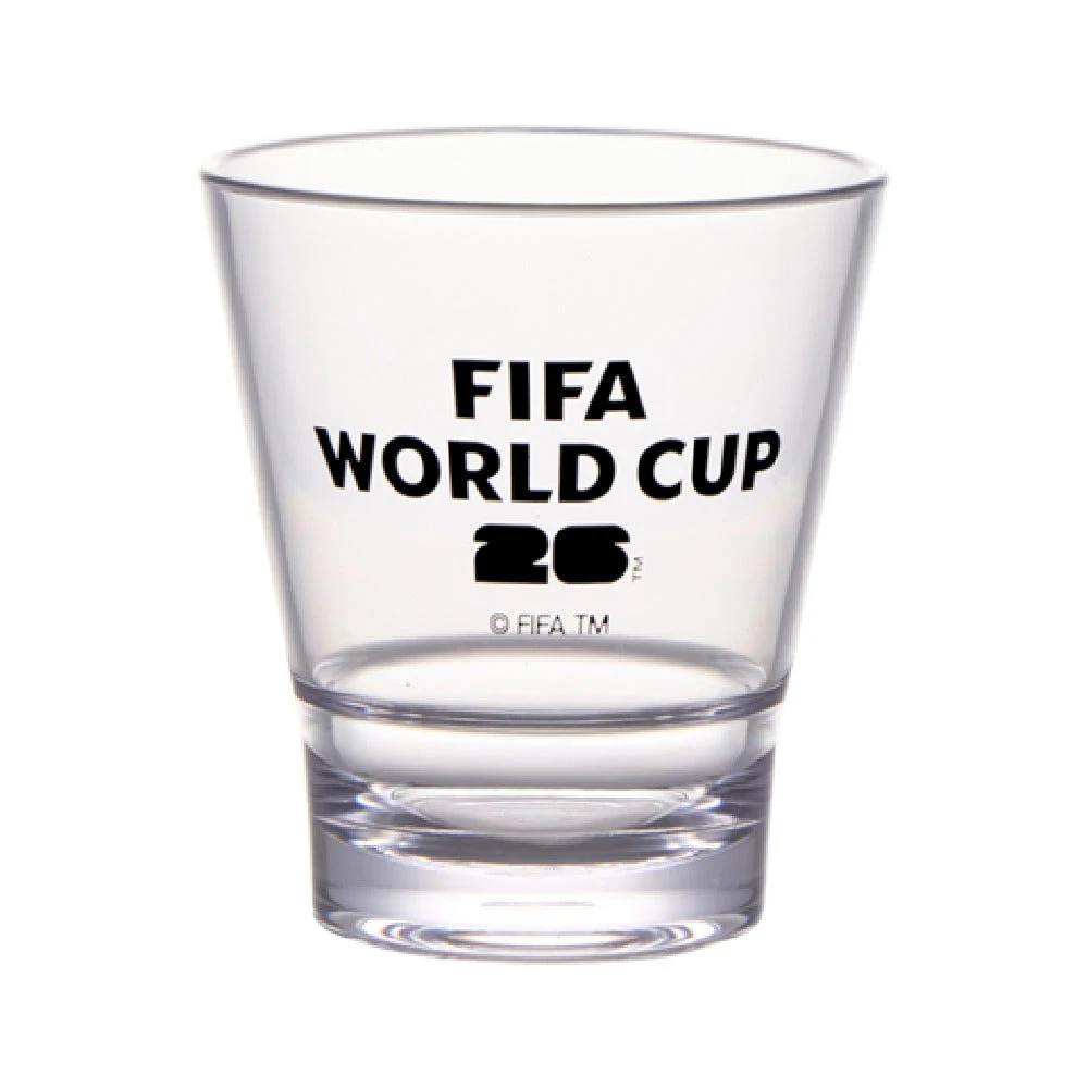 GET Enterprises S-9-FIFA26-LOGOBW FIFA Stackable Glass 9 Oz (9.8 Oz Rim-Full) 3.3