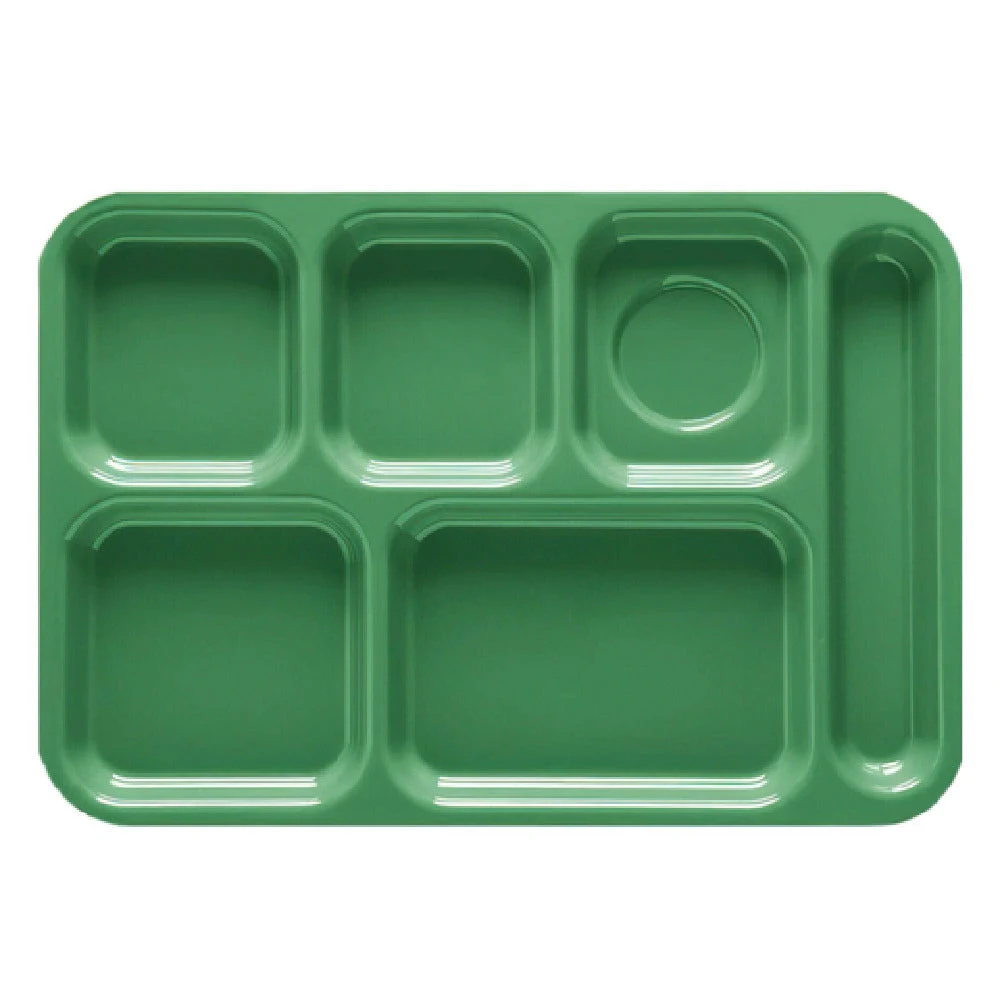 GET Enterprises TR-152-GR 14-3/8 Inch Gray ABS Tray with 6 Compartments