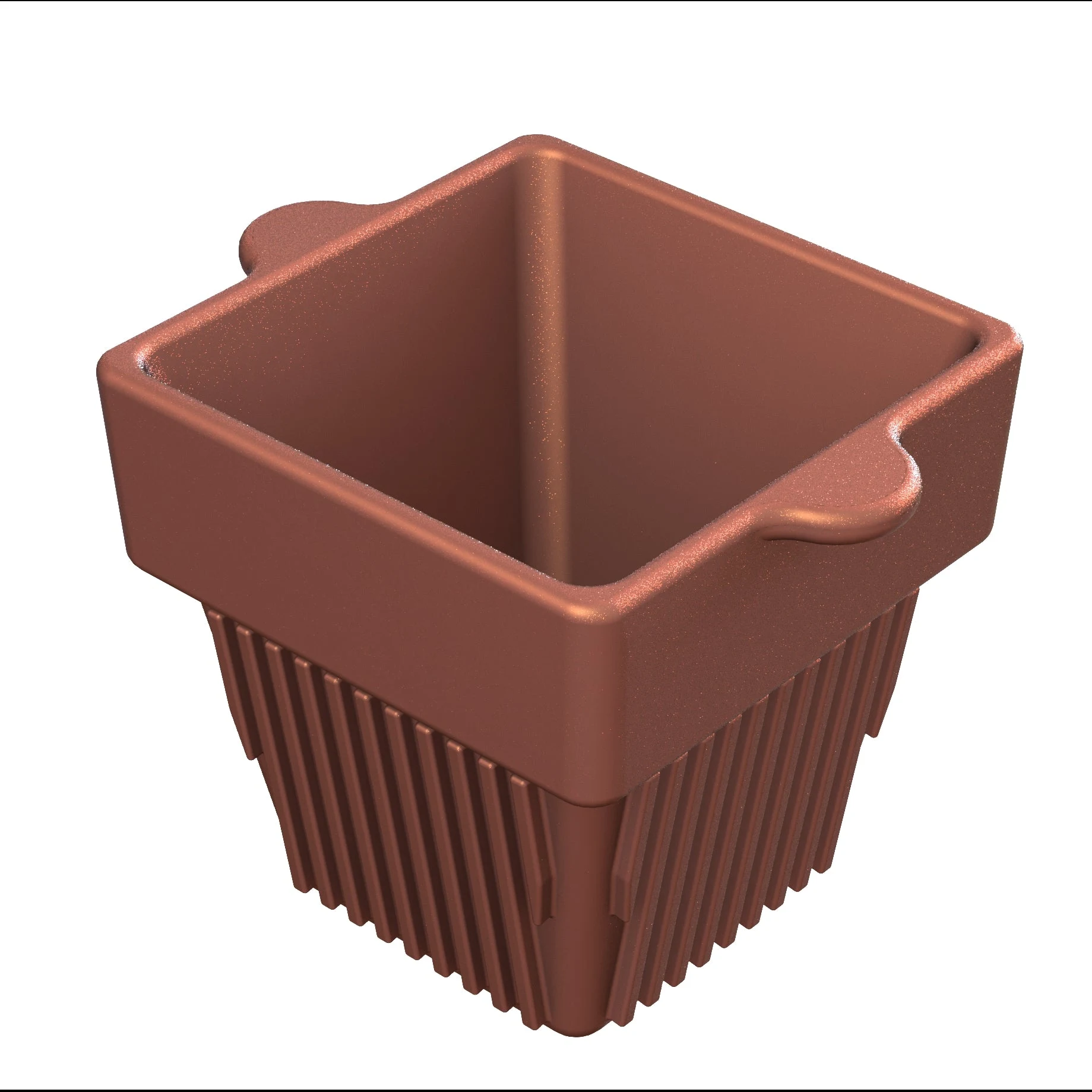 Tablecraft CW1480CP 18 Oz Copper Condiment Bowl Duracoat Aluminum Square