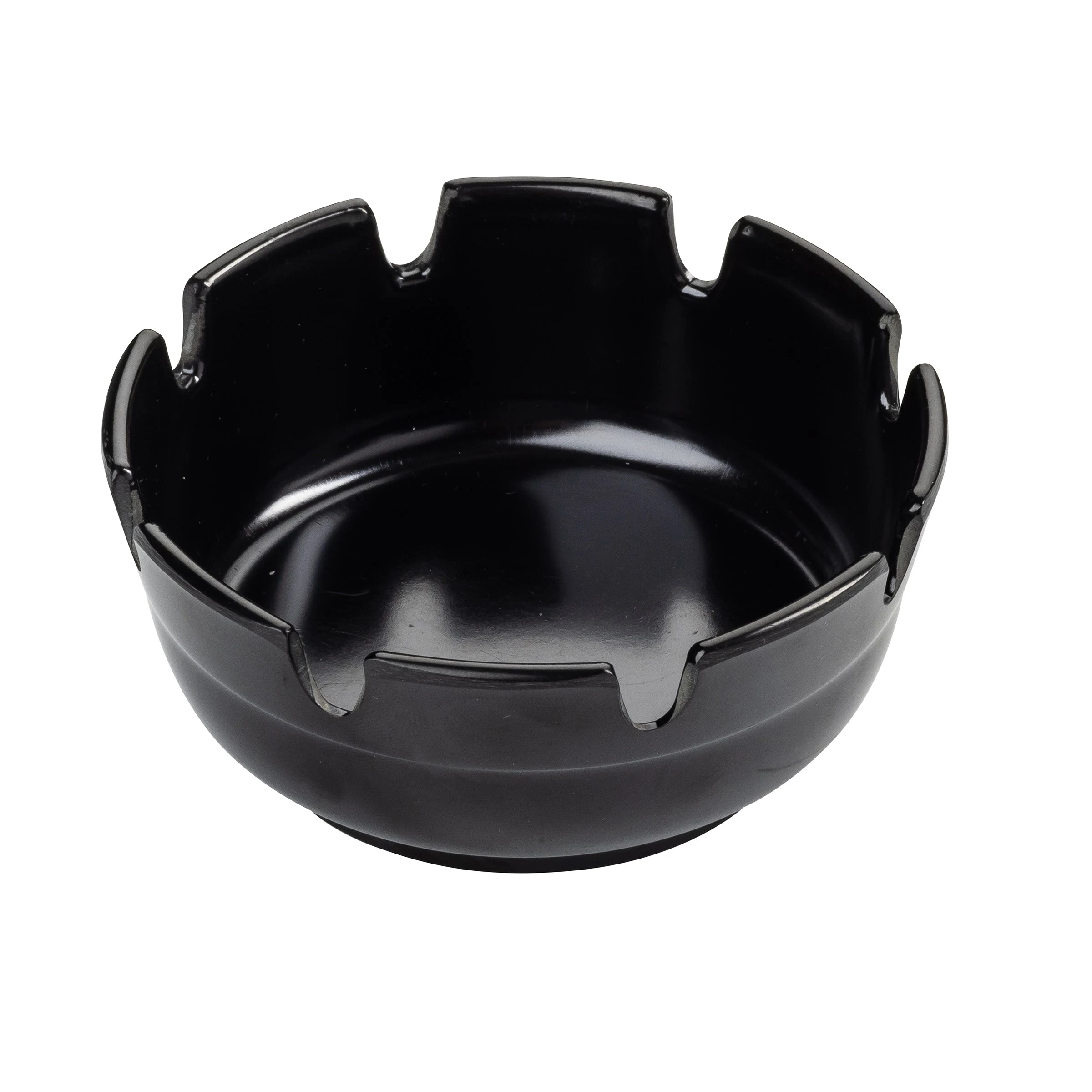 Tablecraft CST363B-1 3-3/4 Inch Stacking Ash Tray with Black Plastic 12 Packs