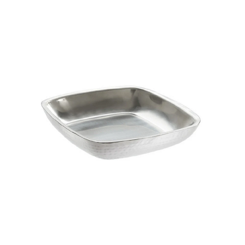 American Metalcraft DWHSSEA10 10 Inch Square Double Wall Hammered Seafood Tray