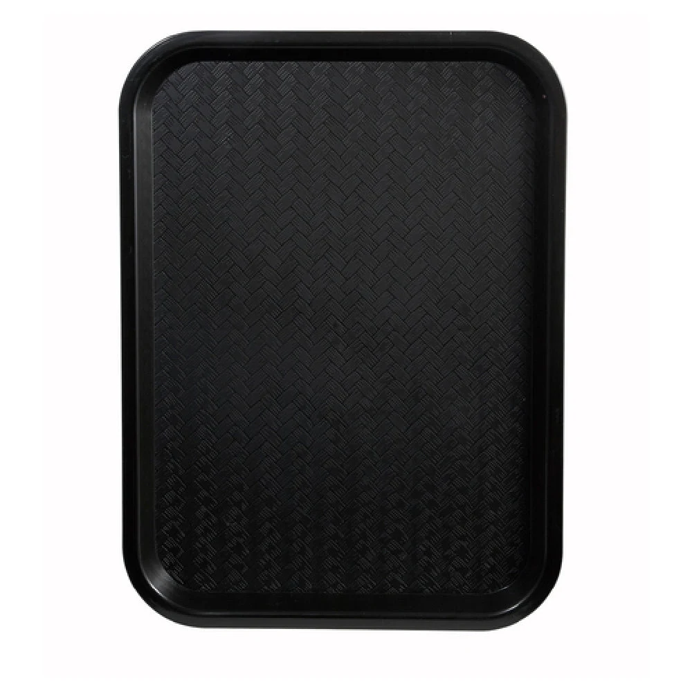 Winco FFT-1418K 18 Inch Fast Food Tray BPA Free NSF Polypropylene Black