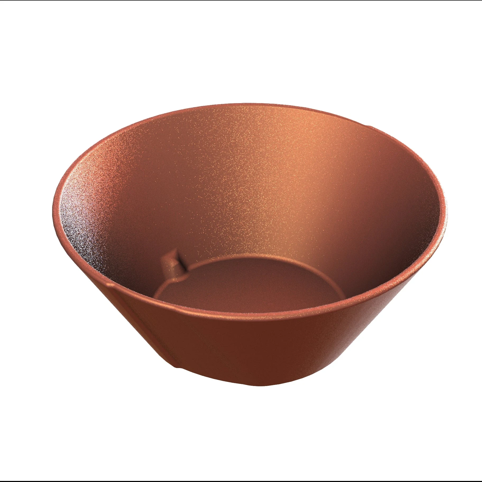 Tablecraft CW1449CP 1 Qt. Round Bowl Cast Aluminum with Copper Finish