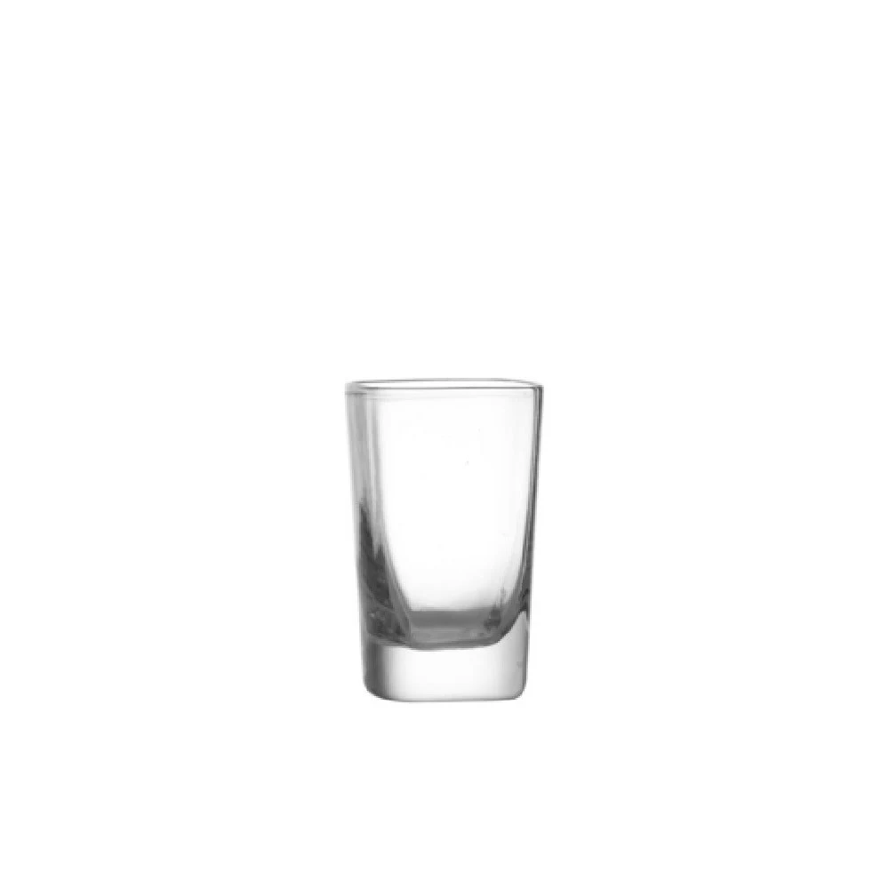 Fortessa DV.501126 3.5 Oz Square Tall Glass Impact Resistant Plastic 72 Cases