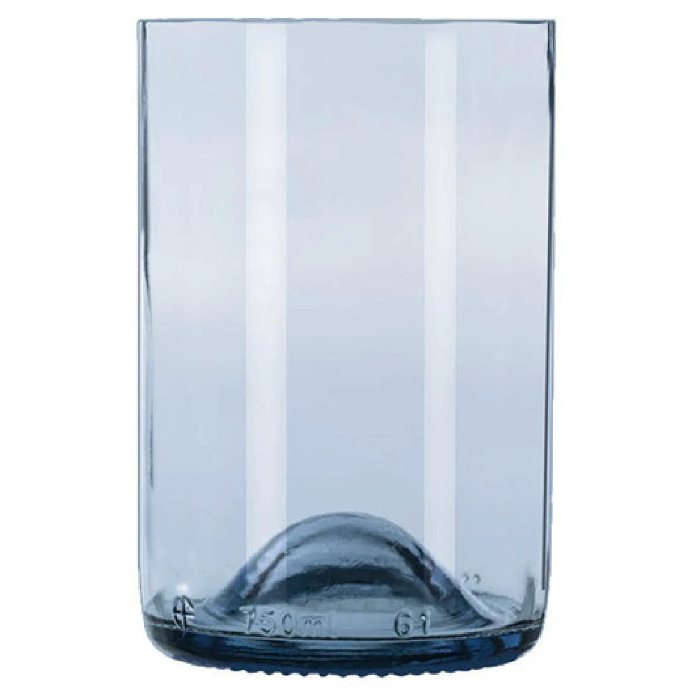 Libbey 97285 12 Oz Repurposed Wine Bottle Double Old Fashioned Glass Blue