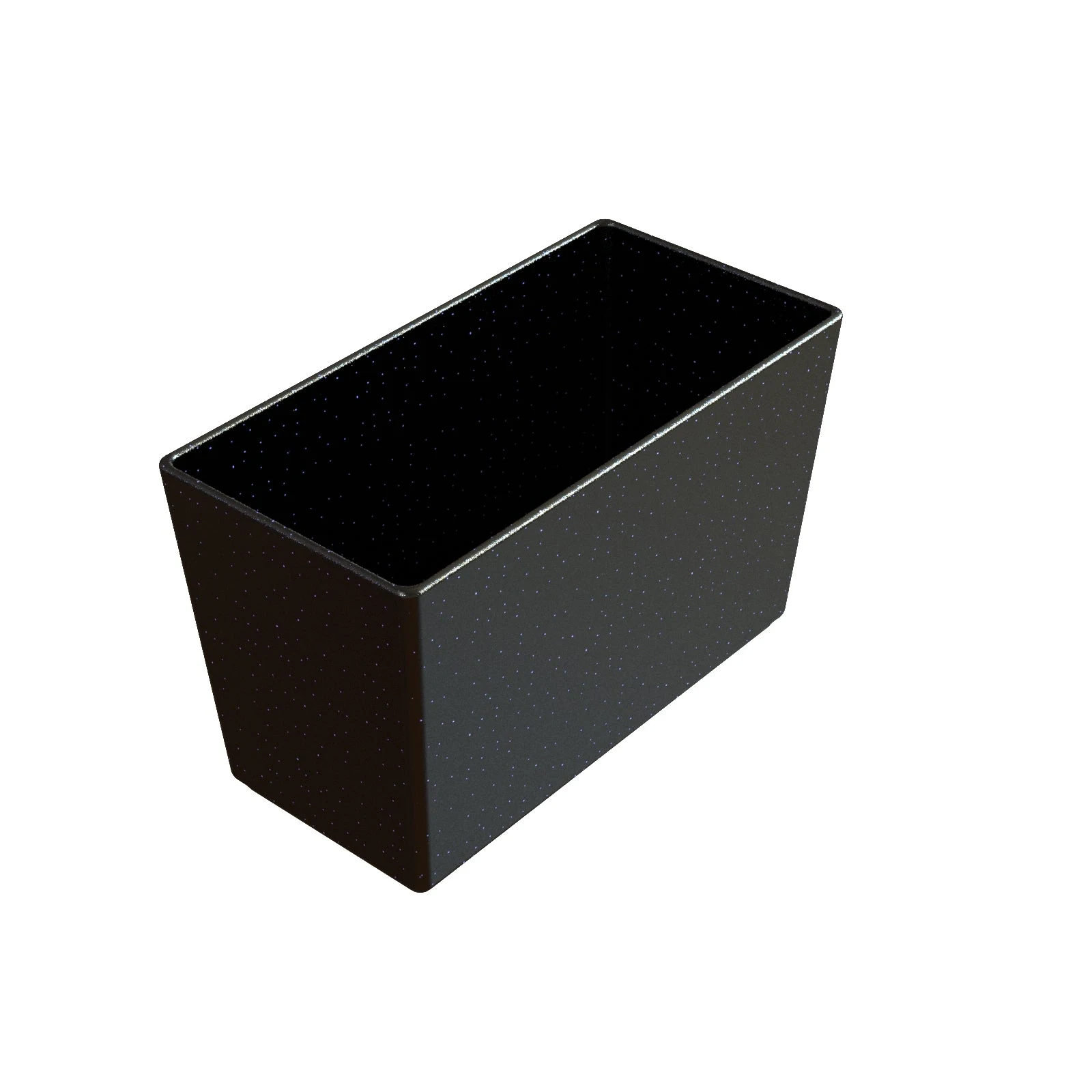 Tablecraft CW4035MBS 3-5/8 Qt Rectangular Bowl Cold Holding Aluminum Midnight