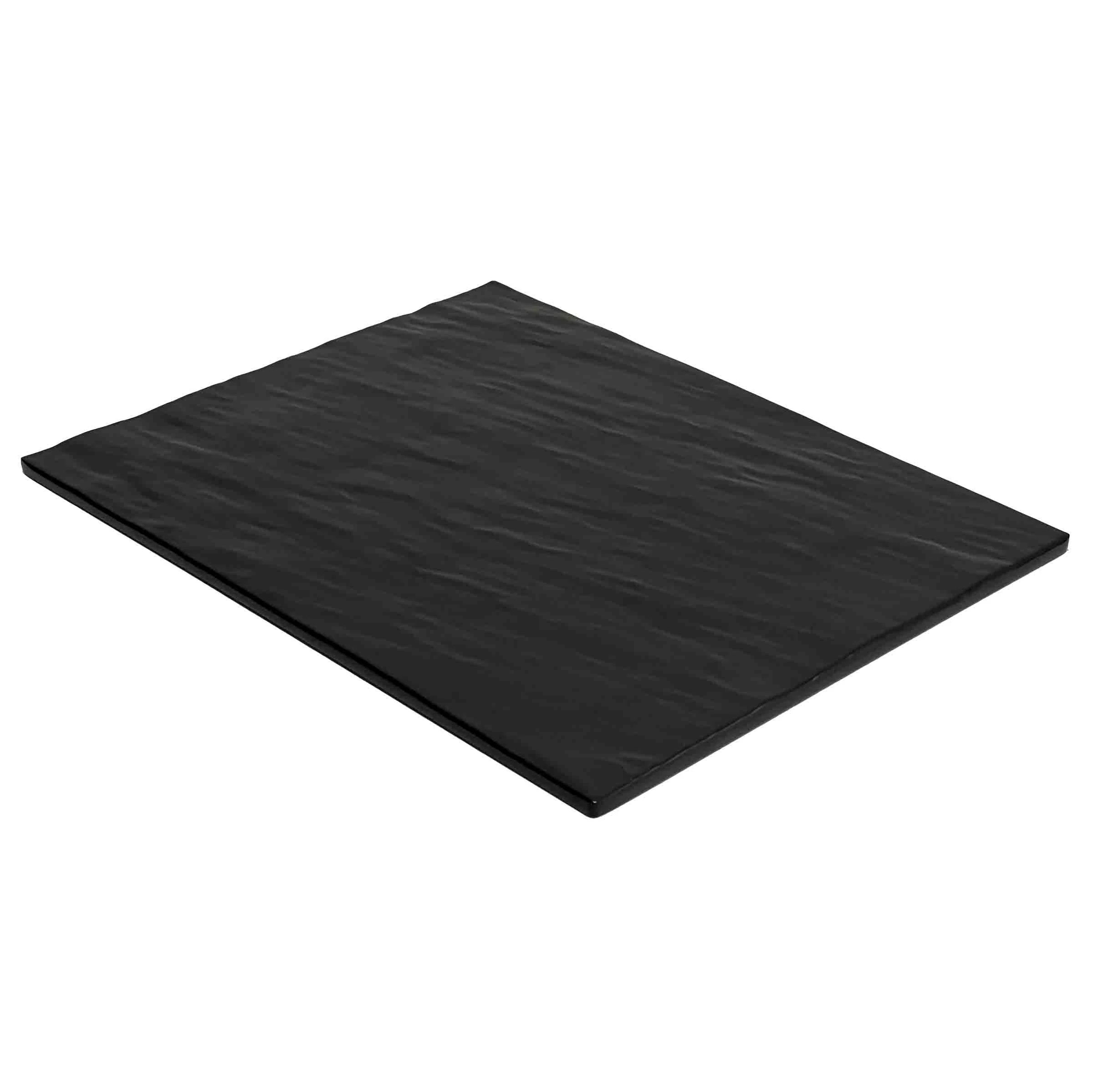 Tablecraft MG2 12-3/4 Inch Display Tray Break Resistant Melamine Black Slate