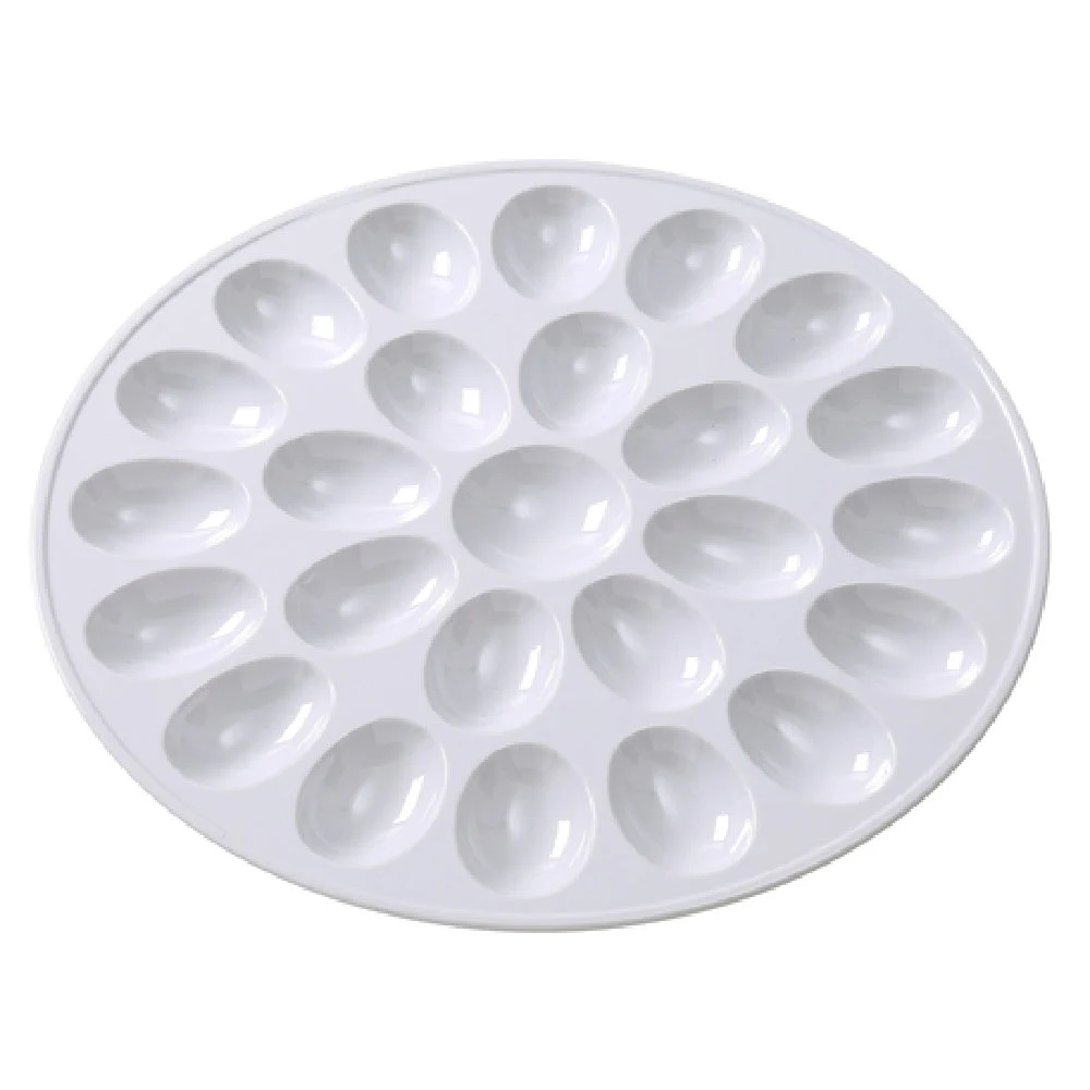 Yanco NC-1014 12-1/2 Inch White Egg Holder Melamine - Accommodates 25 Eggs