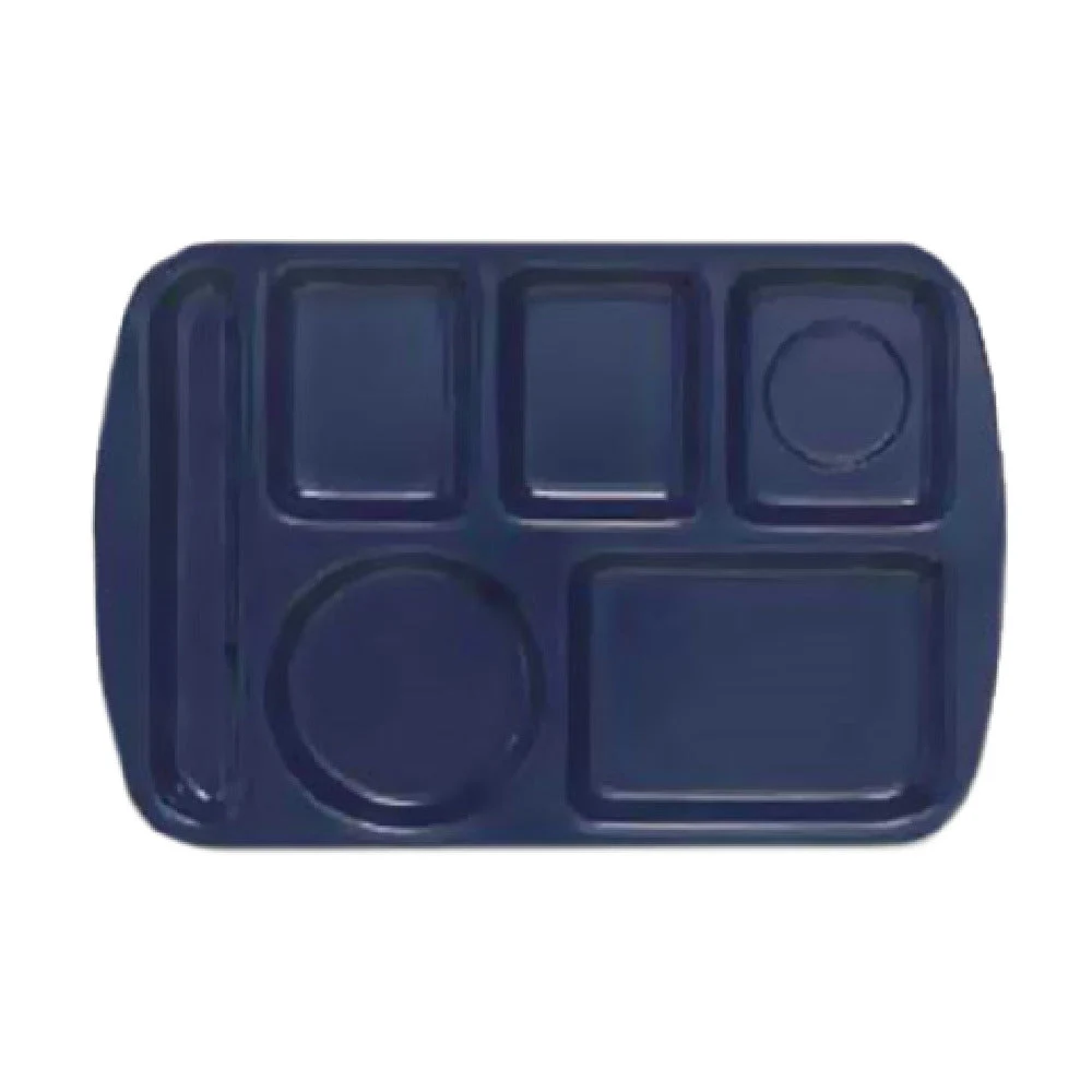 GET Enterprises TL-151-NB 14-5/8 Inch Navy Blue Tray Melamine 6 Compartments