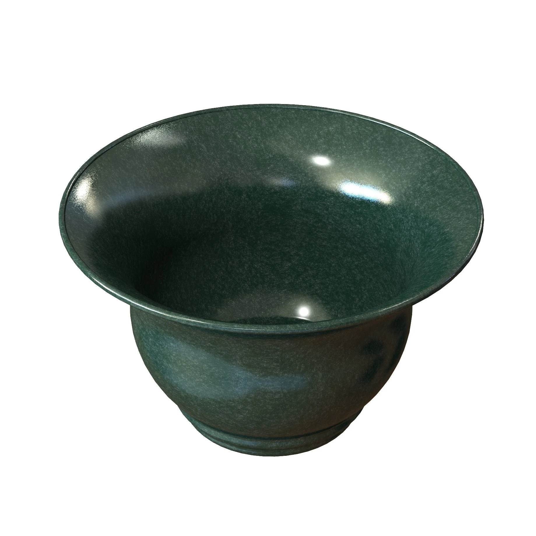 Tablecraft CW3130HGNS 3-1/4 Quart Round Salad Bowl with Duracoat Aluminum Hunter Green Finish