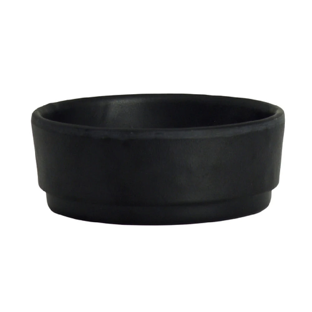 Steelite 7181TM511 2.0 Oz Round Dish with Black Cali Finish Packs of 2 Dozen