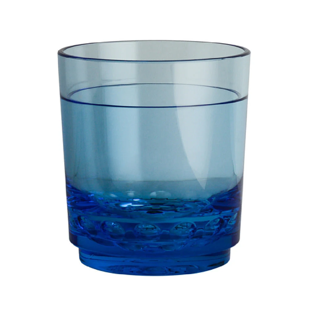 Steelite 7032DR003 10.0 Oz Diamond Rocks Glass Blue Aspen Polycarbonate 2 Dozen Cases