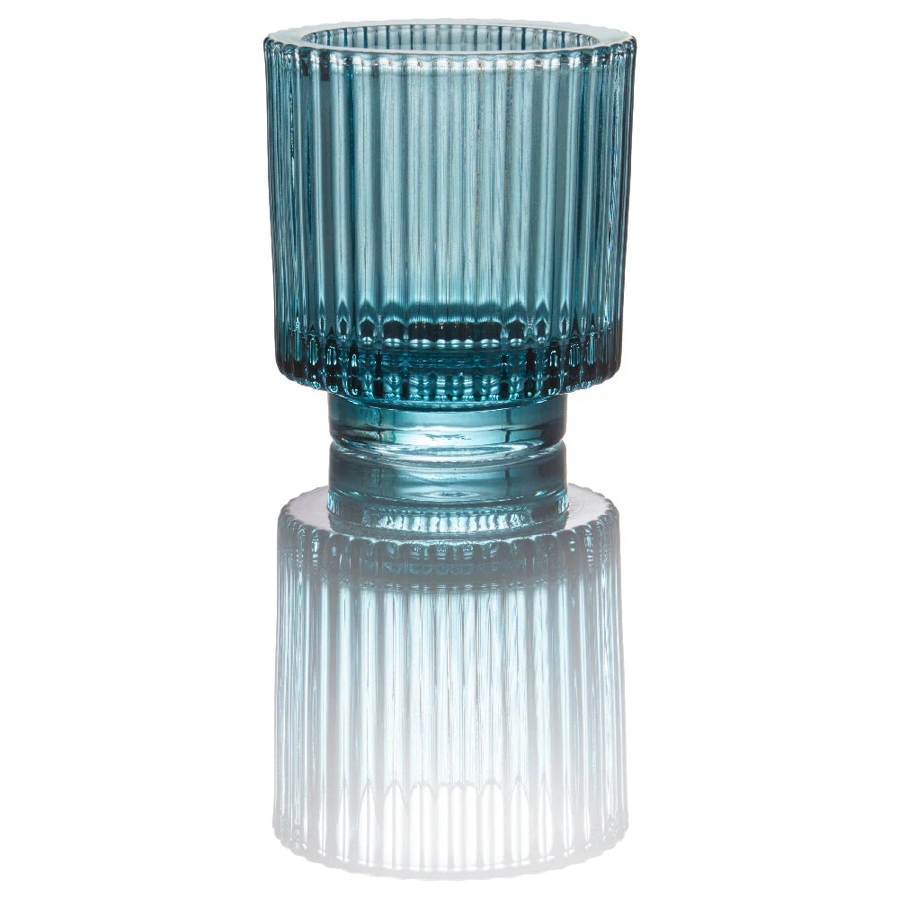 BauscherHepp 53.0061.0208 Votive Candle Holder Glass Blue Green 6 Packs