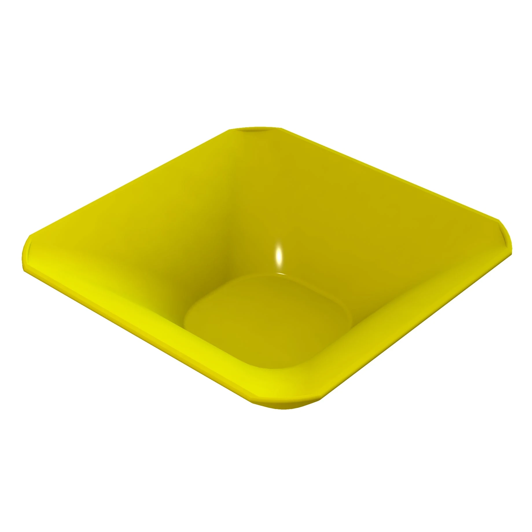 Tablecraft CW3510Y 4 Quart Aluminum Bowl Square Cold Holding Yellow Finish