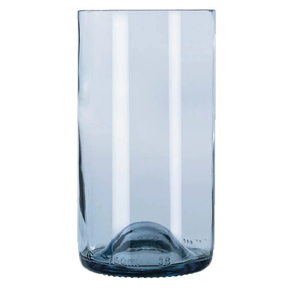 Libbey 97283 16 Oz Repurposed Wine Bottle Glass Tumbler Blue 12 Packs