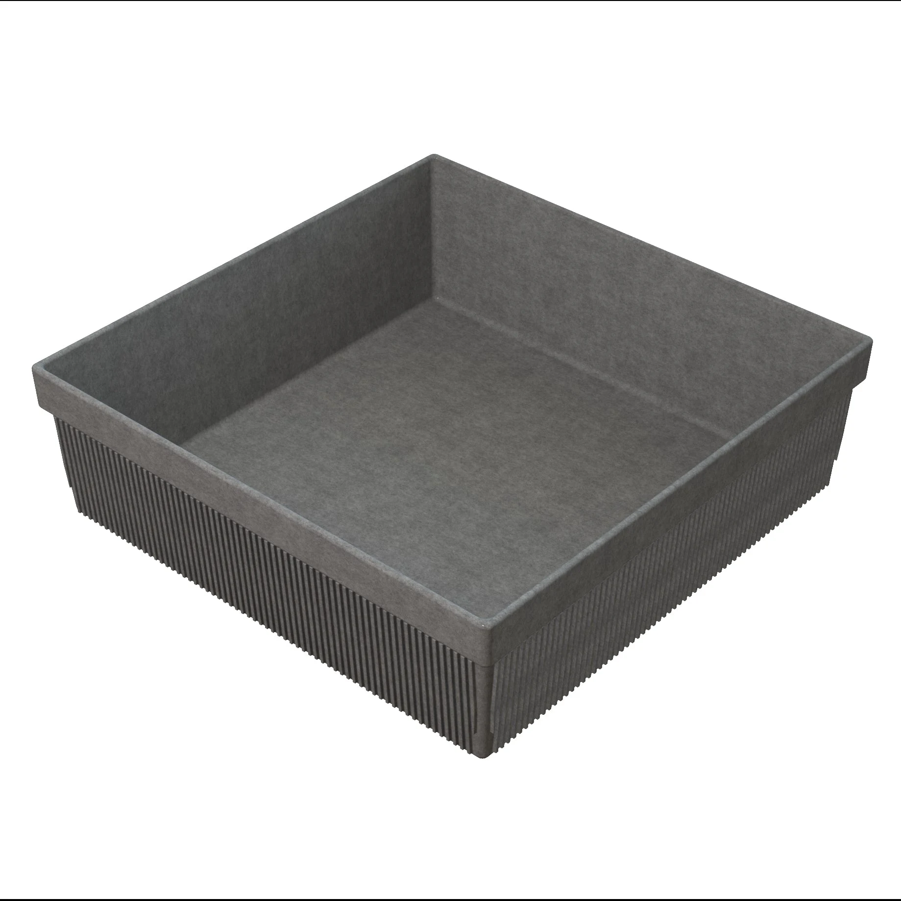 Tablecraft CW1494GR 24 Quart Cold Holding Square Bowl Aluminum Granite Finish
