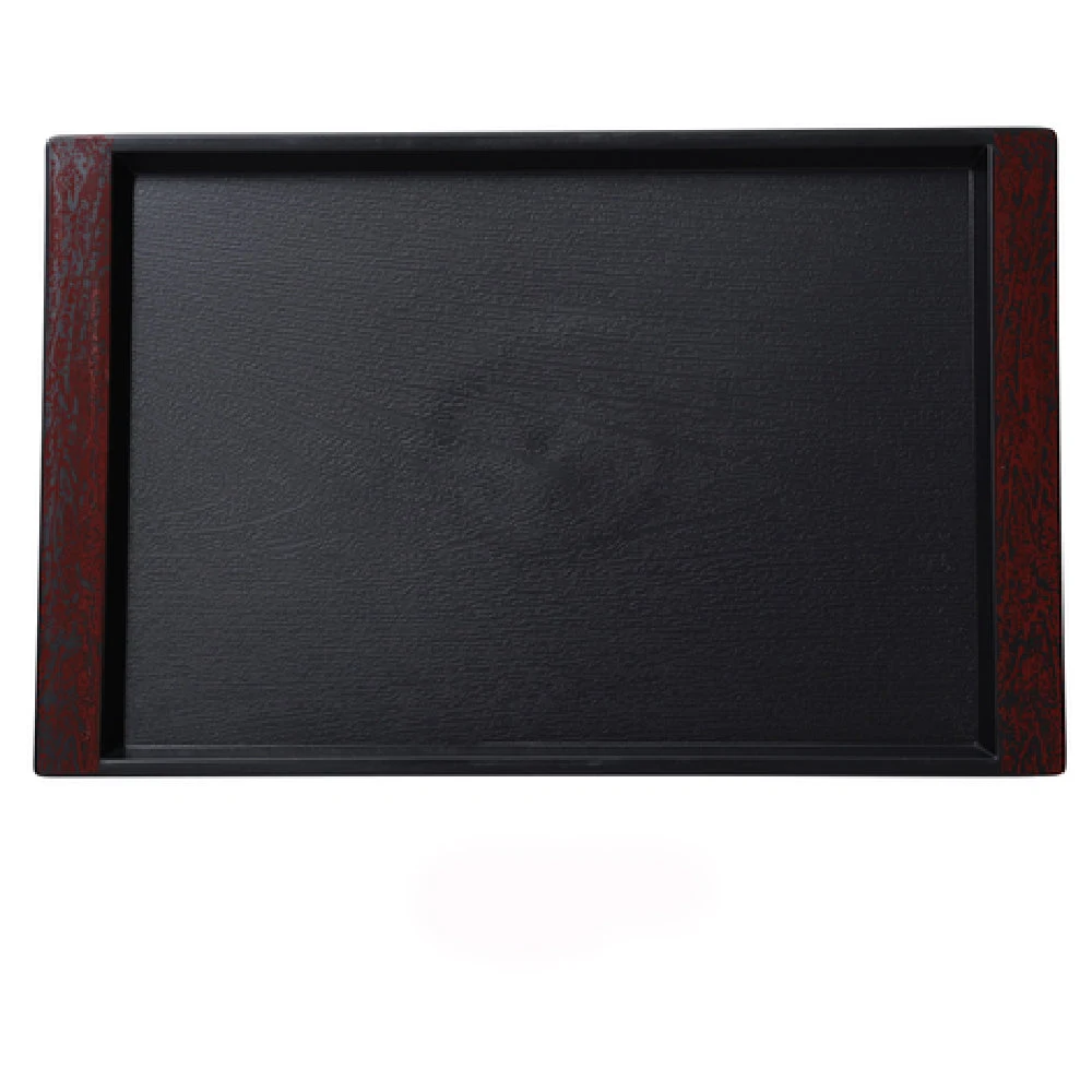 Yanco FT-28 19 Inch Dishwashing Serving Tray with Color Handle Melamine Black