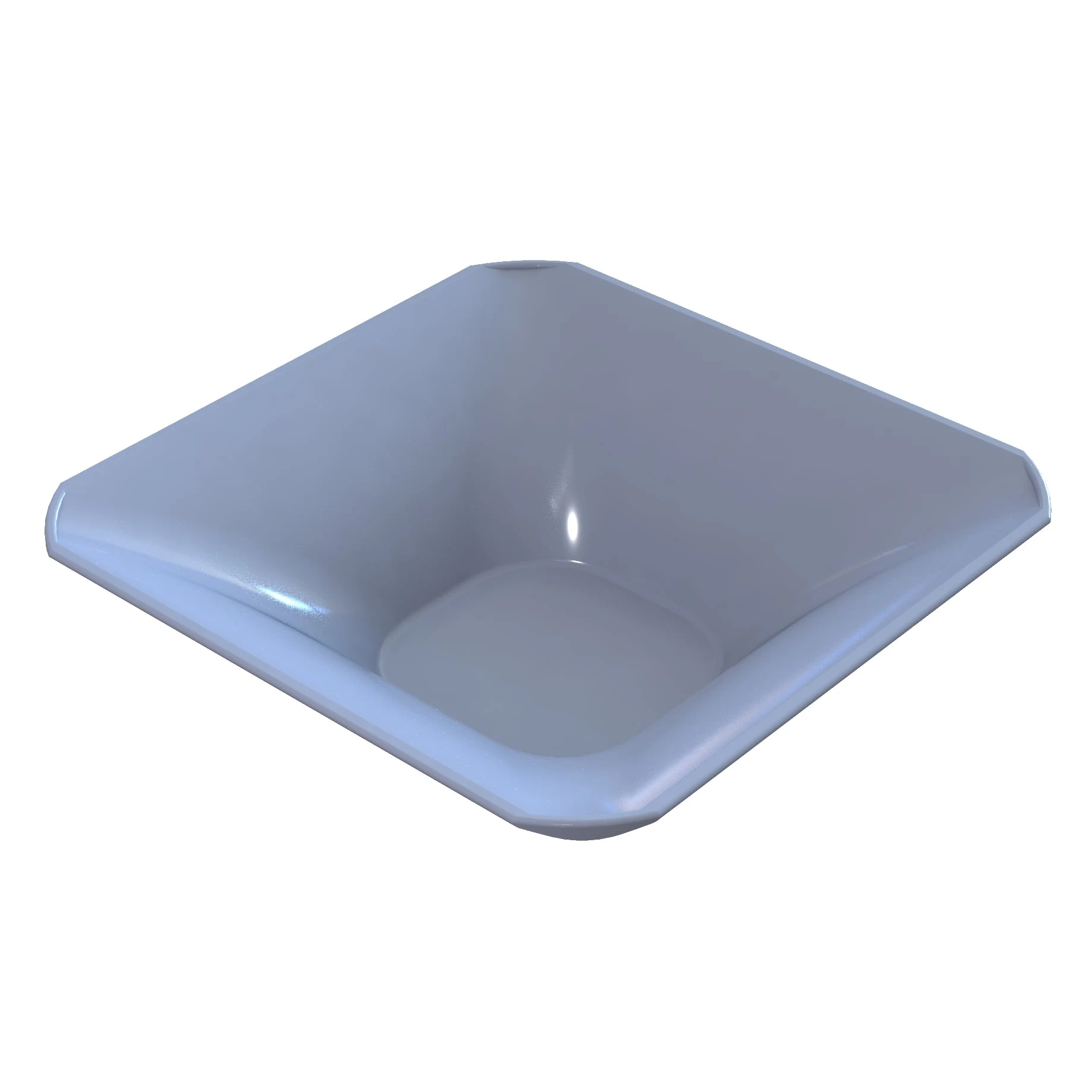 Tablecraft CW3510PB 4 Qt Square Bowl Cold Holding Dishwasher Safe Aluminum Pigeon Blue