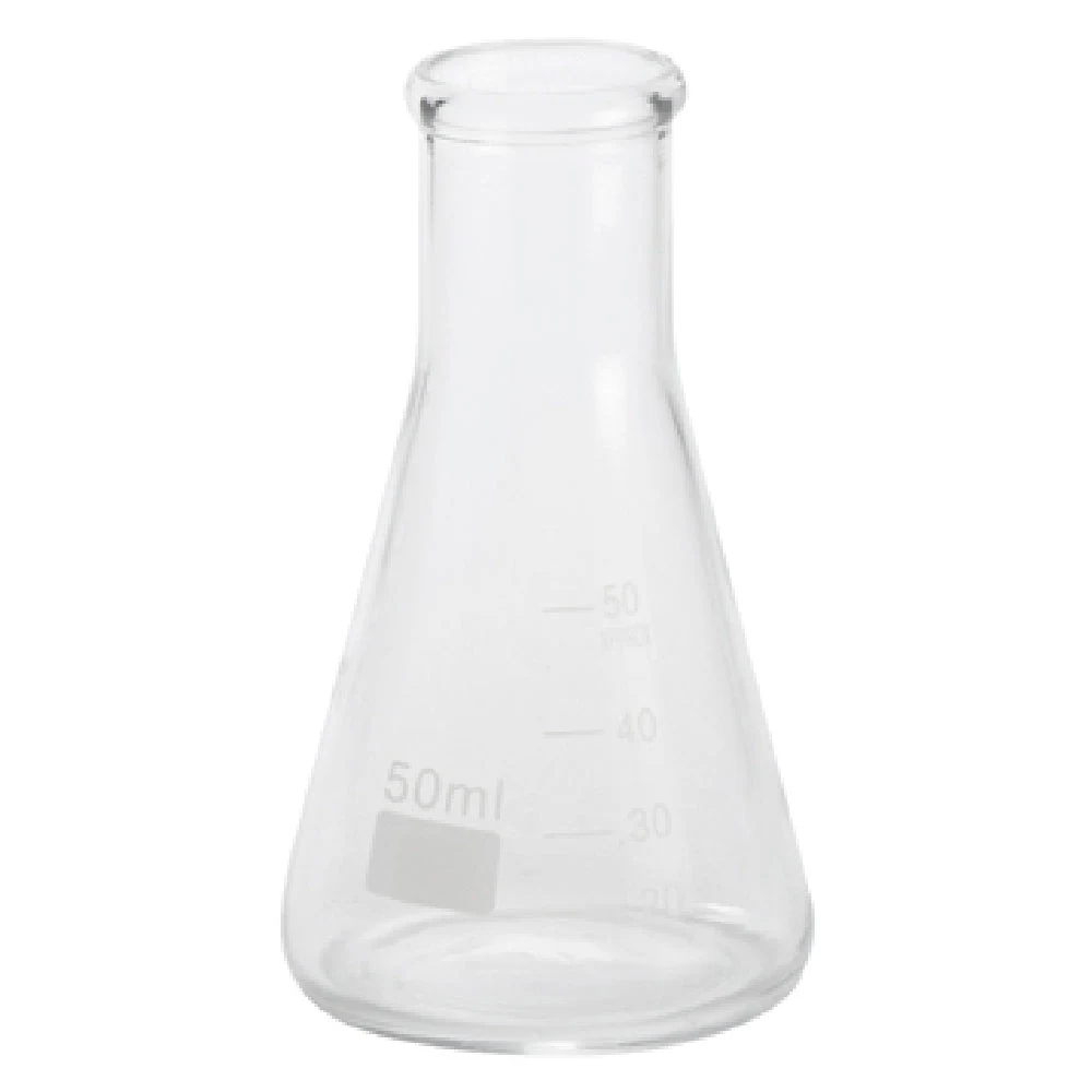 American Metalcraft GF2 1-3/4 Oz Glass Chemistry Flask with Printed Capacities