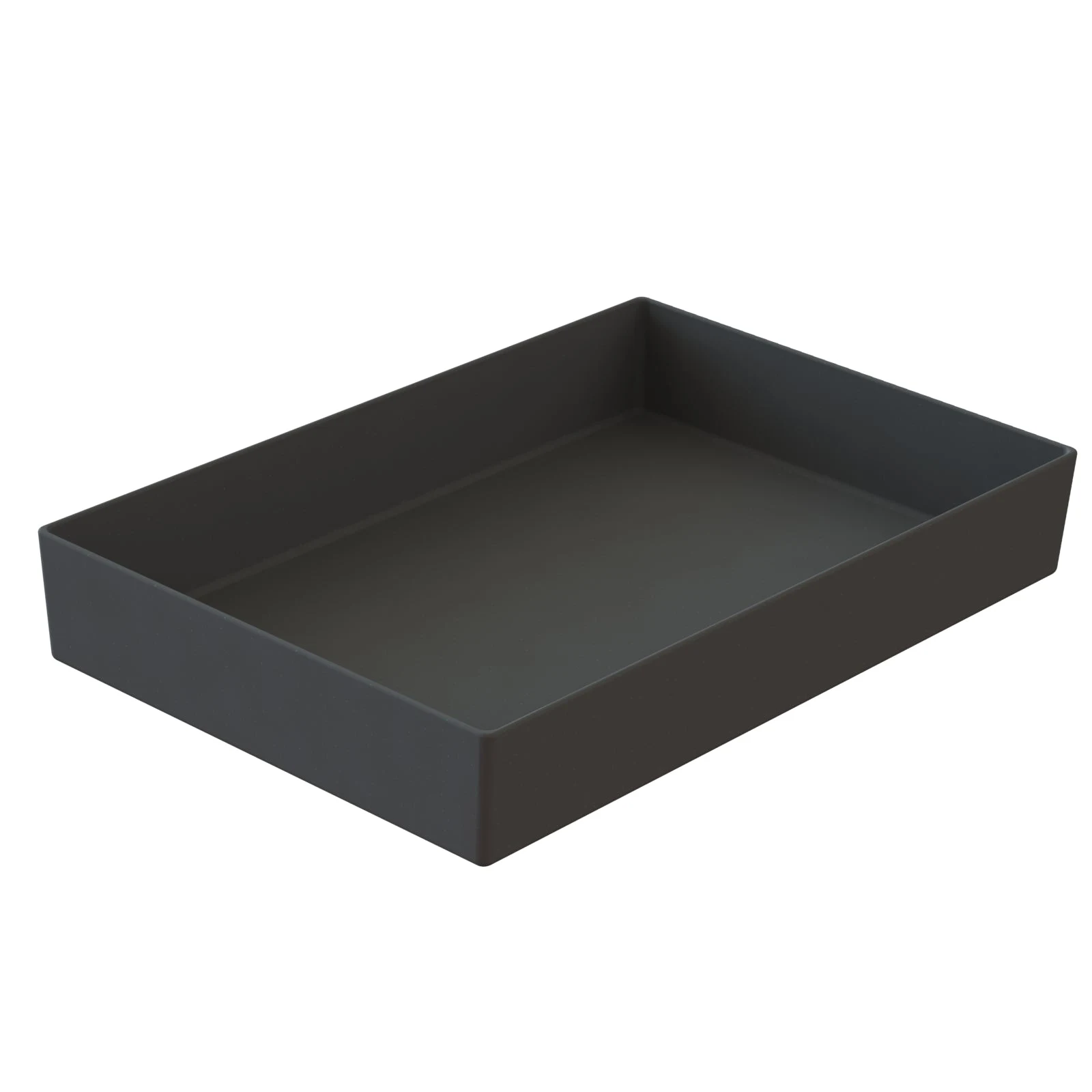 Tablecraft CW4032BKGS 10 Quart Rectangular Bowl for Cold Holding Black Green Speckle Cast Aluminum