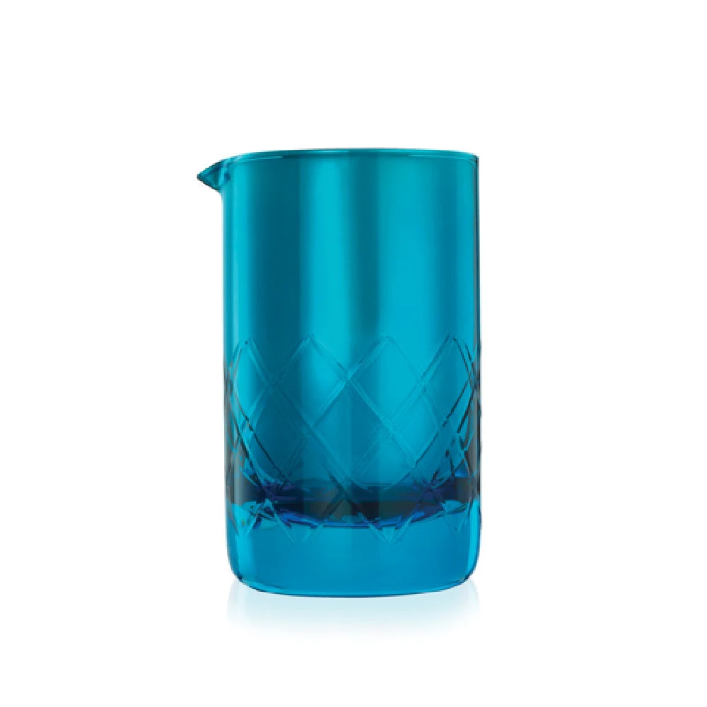Mercer Culinary M37177BL 17 Oz Mixing Glass with Pouring Spout Blue Glass