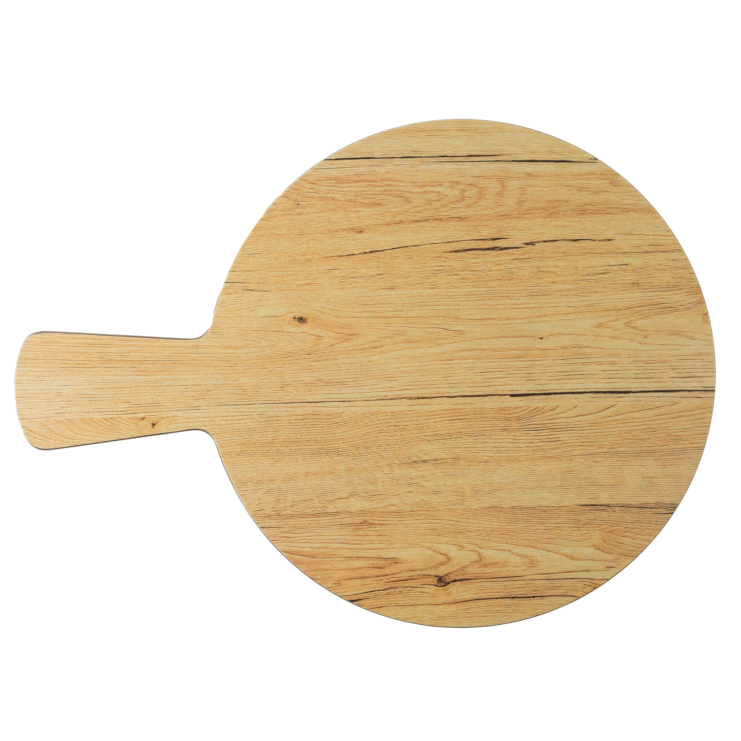 Tablecraft 12459 13.75 Inch Serving Paddle Tan Round Melamine with Handle