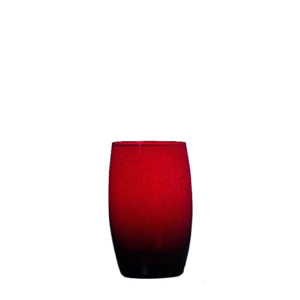 Hospitality Brands FG-HB23 RED 11.75 Oz Handmade Hi-Ball Glass Red 24 Packs