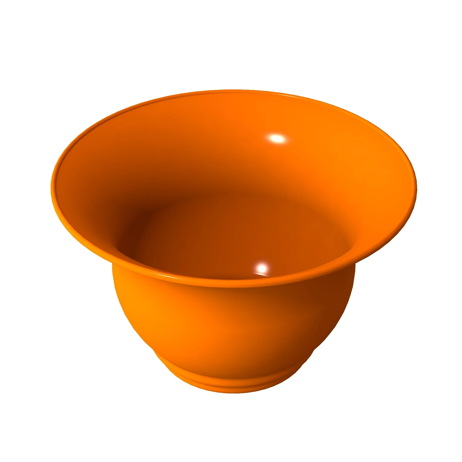 Tablecraft CW3130X 3-1/4 Quart Round Salad Bowl Cold Holding Aluminum Orange Finish